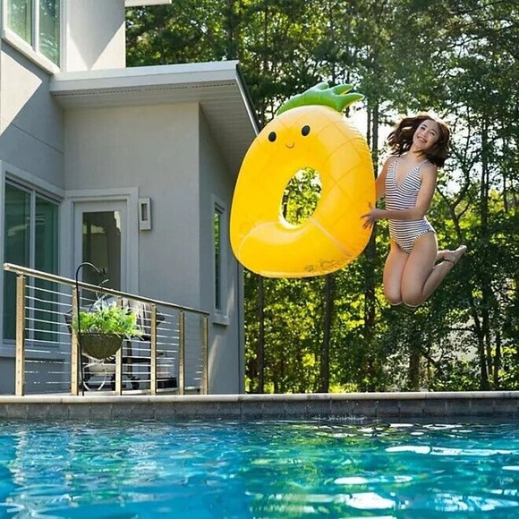 BigMouth, Squishmallows Maui the Pineapple Pool Float, 51.6" x 41.7" x 13.4" - Picture 9 of 9